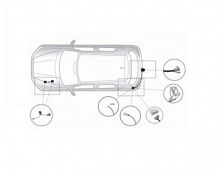 Электрика фаркопа TowRus (7 pin) для Mitsubishi Outlander 2012- MO-3 в 