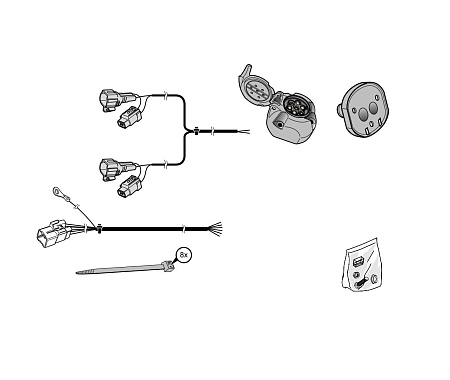 Электрика фаркопа Brink (7 pin) для Toyota Land Cruiser Prado J120 2002-2009 753841 в 