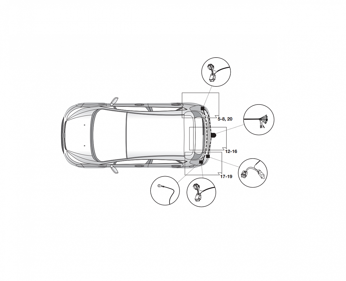 Электрика фаркопа Hak-System (13 pin) для Ford Fiesta 2013-2017 26060537 в 