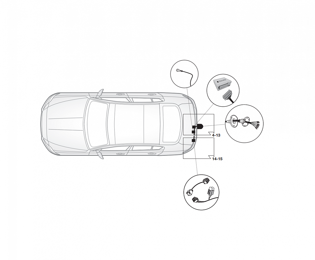 Электрика фаркопа Brink (7 pin) для Jaguar XЕ 2017-2019 719063 в 