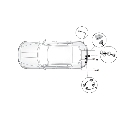 Электрика фаркопа Brink (7 pin) для Jaguar XЕ 2017-2019 719063 в 