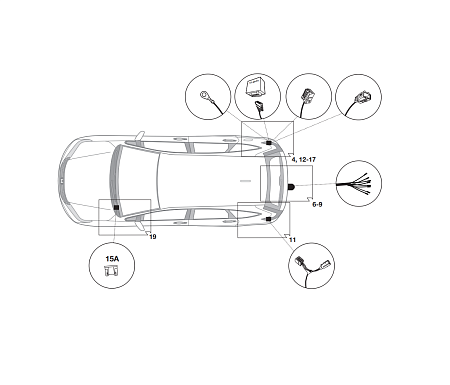 Электрика фаркопа Hak-System (7 pin) для Honda CR-V 2012-2017 16070520 в 