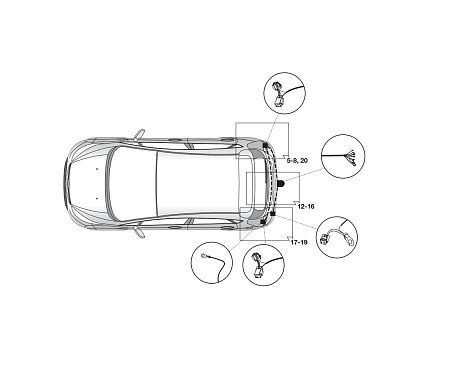 Электрика фаркопа Hak-System (7 pin) для Ford Fiesta 3/5 дв. 2013- 16060537 в 