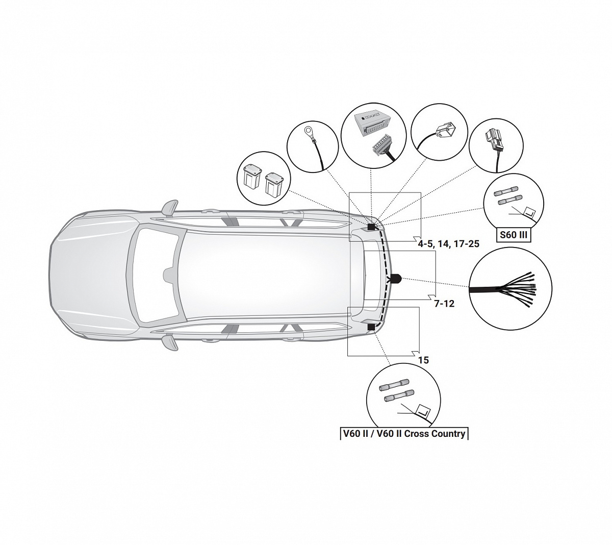 Электрика фаркопа Hak-System (13 pin) для Volvo XC40 2018- 21260523 в 