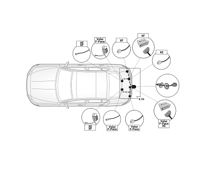 Электрика фаркопа Hak-System (7 pin) для Land Rover Range Rover Velar 2021- 12500679 в 