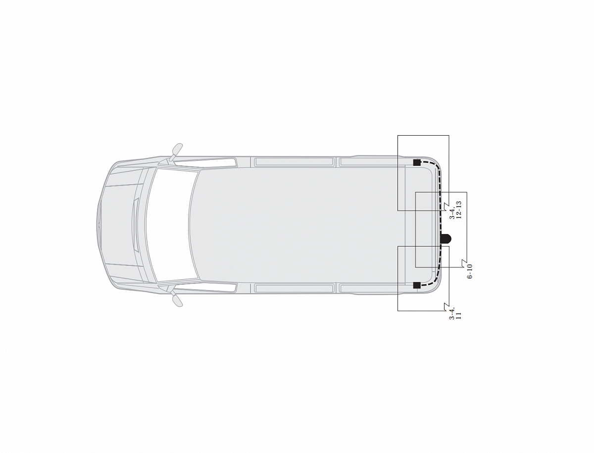 Электрика фаркопа Hak-System (13 pin) для Renault Master 1998-2003 26500512 в 