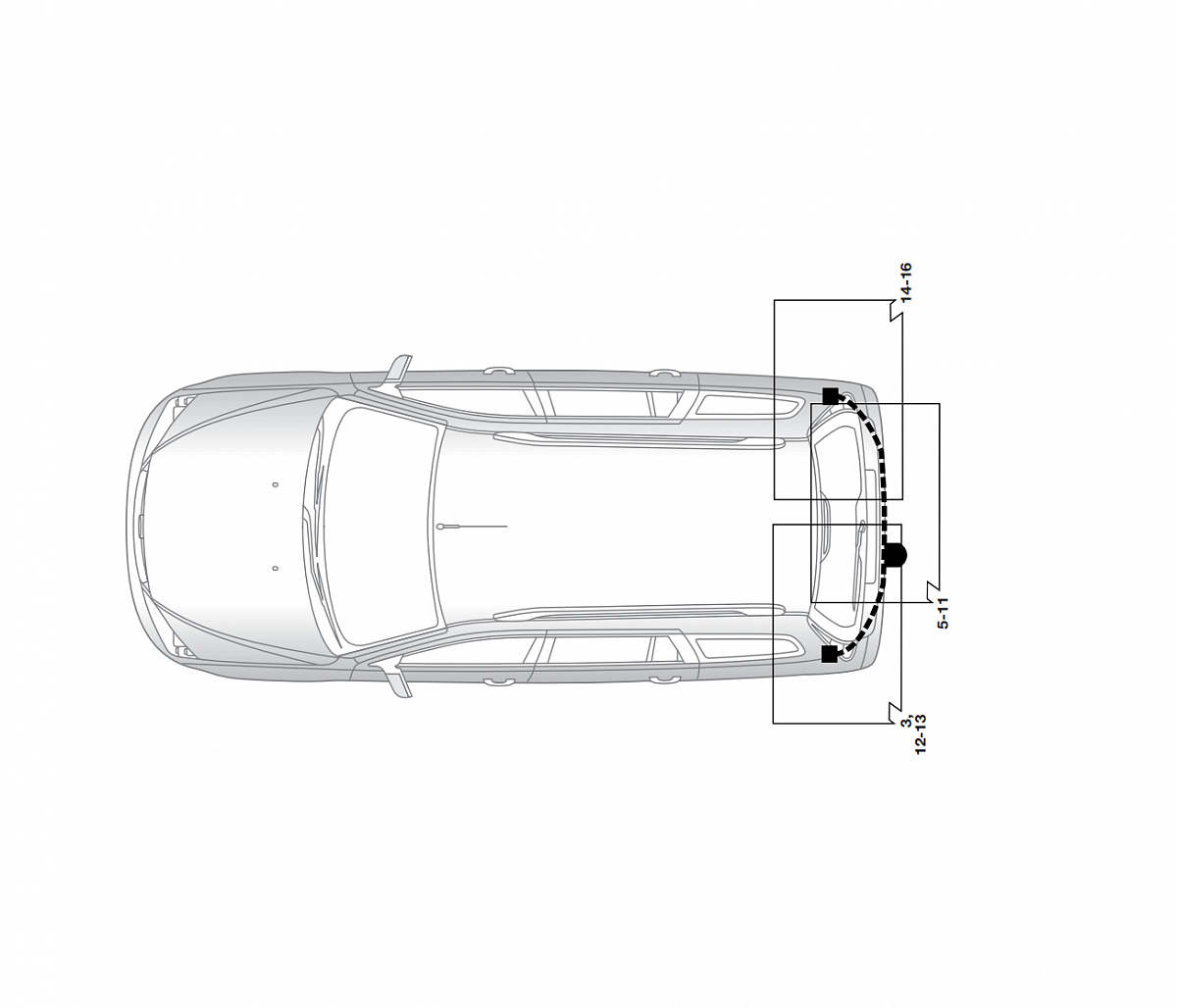 Электрика фаркопа Hak-System (7 pin) для Ford Focus 2005-2011 16060517 в 