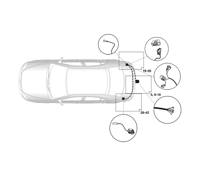 Электрика фаркопа Hak-System (7 pin) для Ford Galaxy 2006-2015 12060530 в 