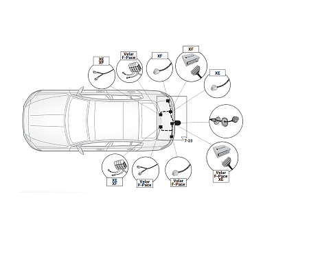 Электрика фаркопа Hak-System (13 pin) для Land Rover Range Rover Velar 2021- 21500679 в 