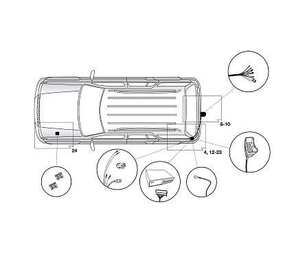 Электрика фаркопа Hak-System (7 pin) для Toyota Land Cruiser Prado J150 2009- 12250533 в 