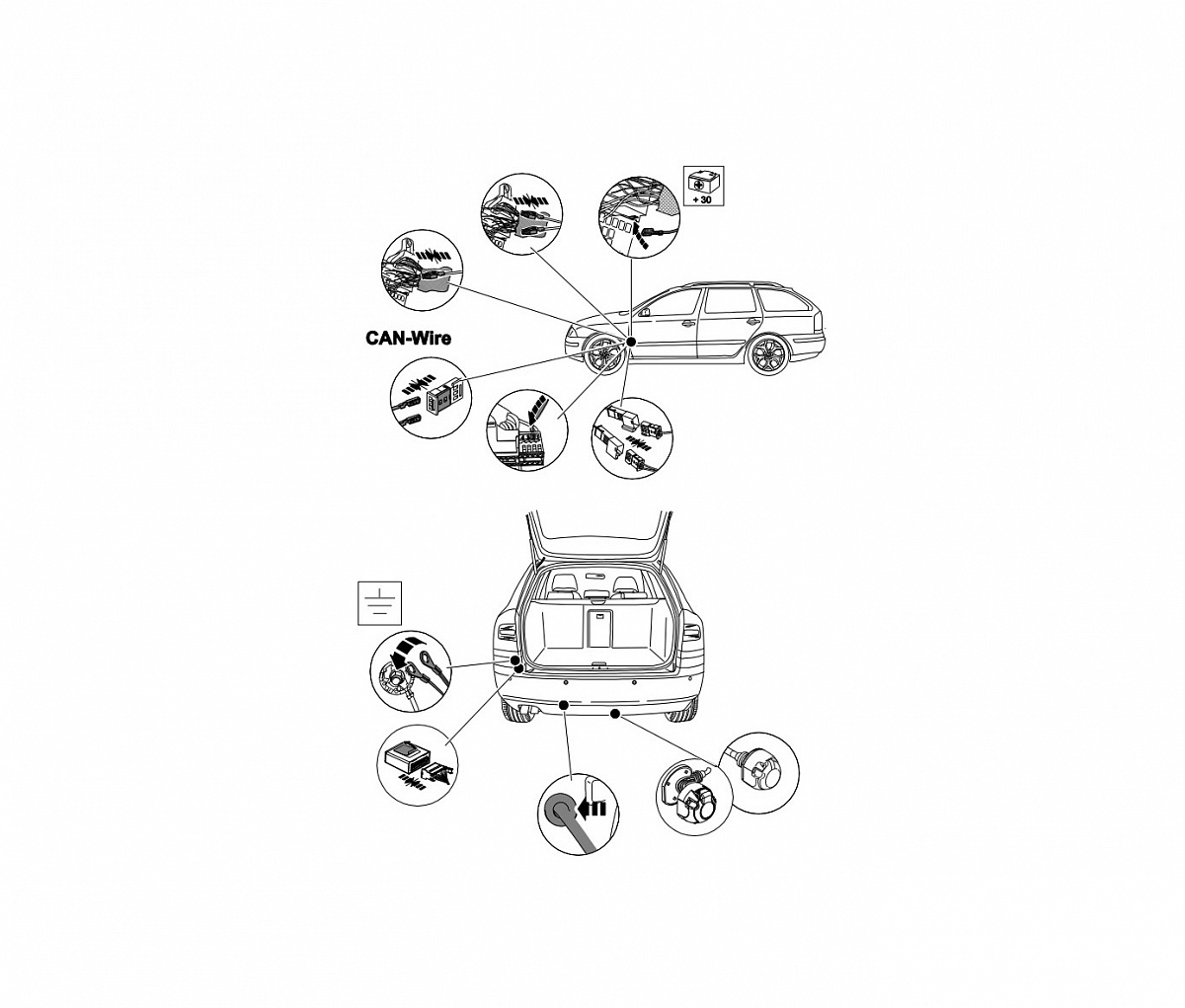 Электрика фаркопа Brink (7 pin) для Skoda Octavia 2004-2013 748163 в 