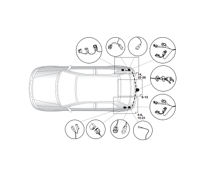 Электрика фаркопа Hak-System (13 pin) для Ford Kuga 2008-2013 21060519 в 