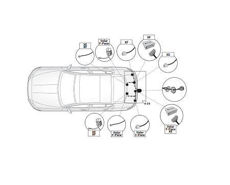 Электрика фаркопа Hak-System (7 pin) для Jaguar F-Pace 2021- 12500679 в 