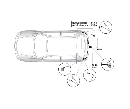 Электрика фаркопа Hak-System (13 pin) для Subaru Impreza 2017- 26230530 в 