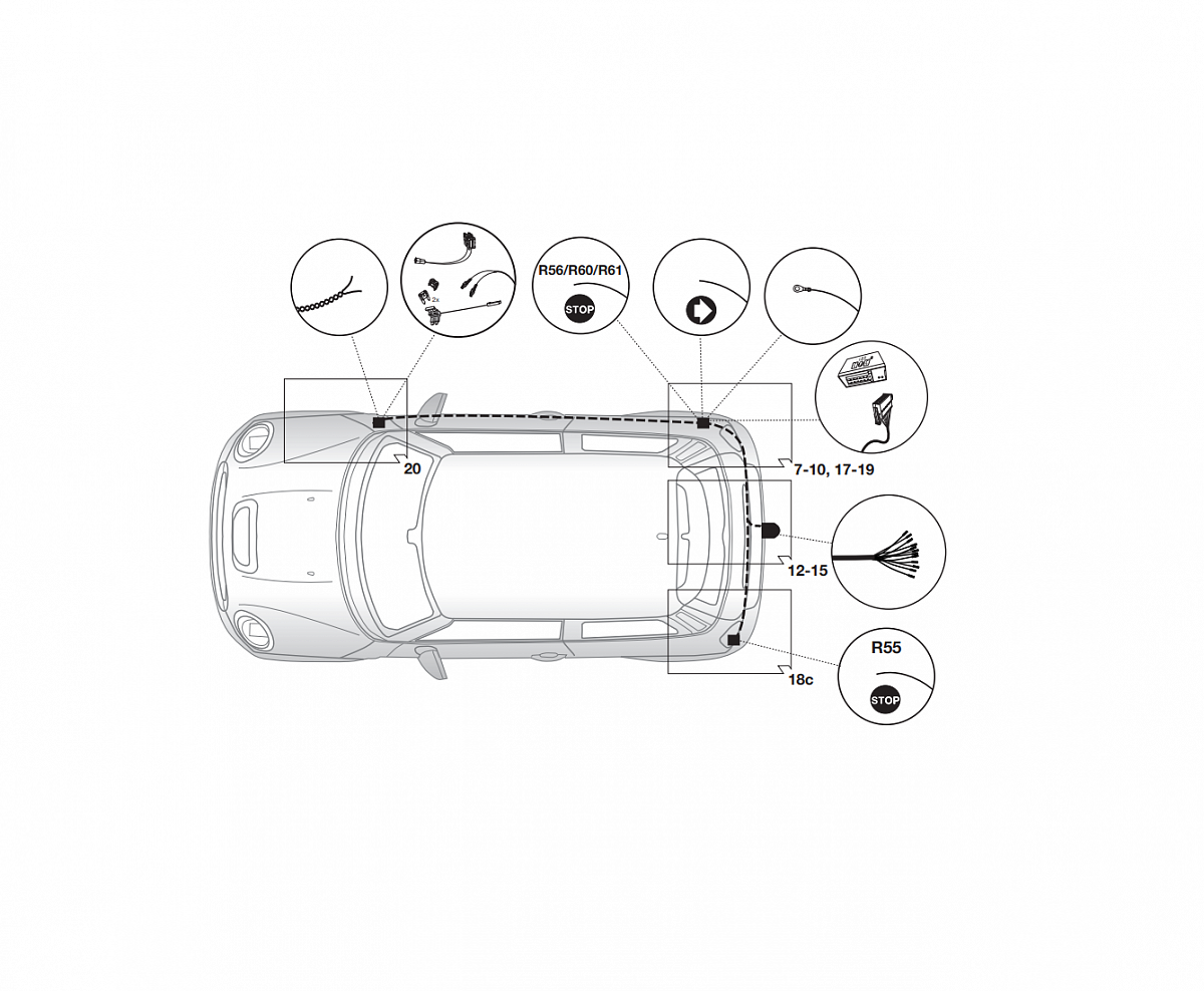 Электрика фаркопа Hak-System (13 pin) для Mini Countryman 2010-2017 21650501 в 