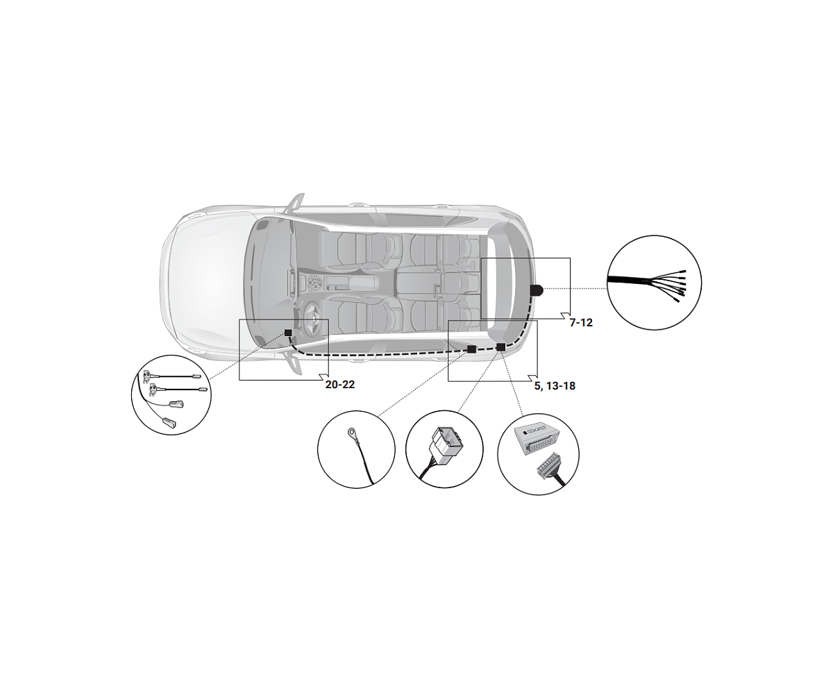 Электрика фаркопа Hak-System (7 pin) для Kia ProCeed 2018- 12100579 в 