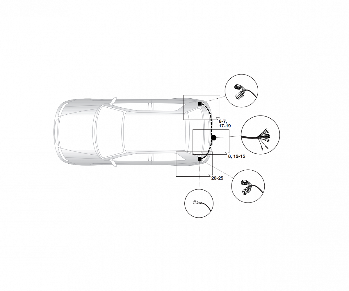 Электрика фаркопа Hak-System (13 pin) для Suzuki Celerio 2014- 26500526 в 