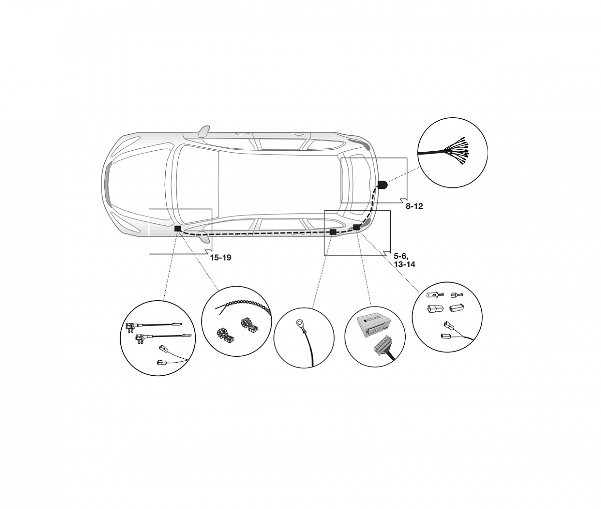 Электрика фаркопа Hak-System (13 pin) для Kia Sorento 2012-2015 21100550 в 