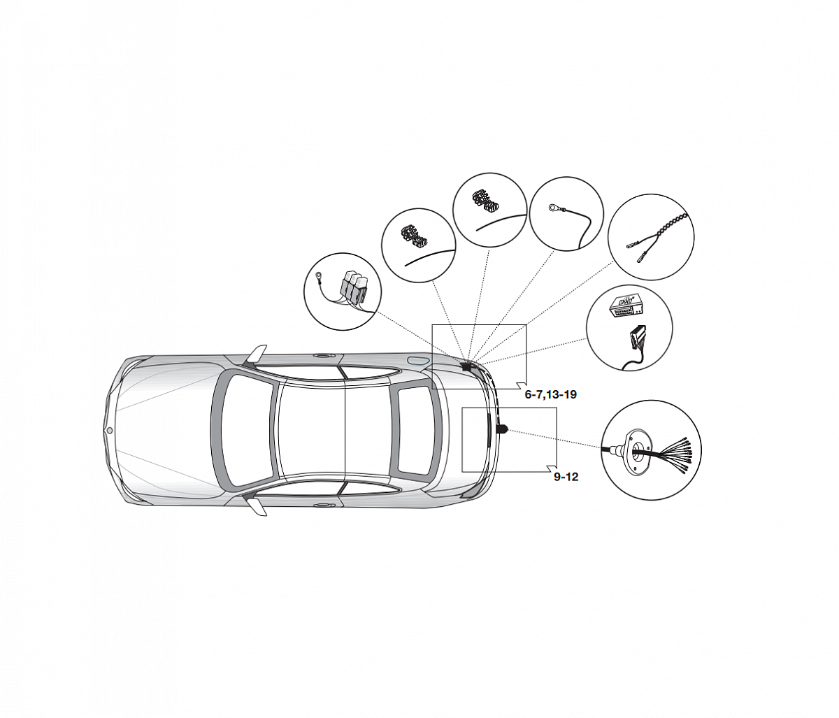 Электрика фаркопа Hak-System (13 pin) для BMW 4 серия (F32/F36/F33) 2014- 21020526 в 