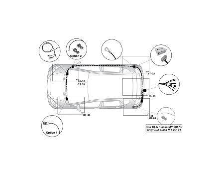Электрика фаркопа Hak-System (7 pin) для Mercedes СLA-class Shooting Brake 2015- 12040531 в 