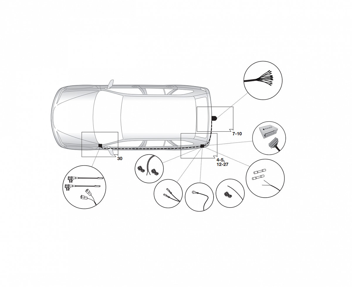 Электрика фаркопа Hak-System (13 pin) для Mazda CX-5 2017- 21120525 в 