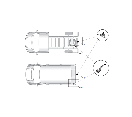 Электрика фаркопа Hak-System (7 pin) для Nissan NV400 2011- 12500549 в 