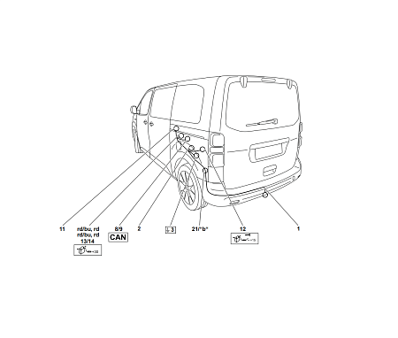 Электрика фаркопа Westfalia (13 pin) для Citroen Spacetourer 2016-2019   304157300113 в 