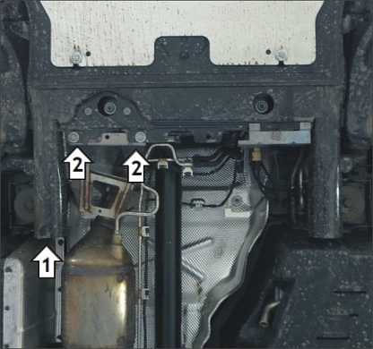 Защита трубок сажевого фильтра Motodor для Volkswagen Caravelle T6 2015-2020, дизель 2,0.бензин 2,0, п 02742 в 