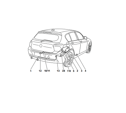 Электрика фаркопа Westfalia (13 pin) для BMW 1 серия 2011-2020 303352300113 в 