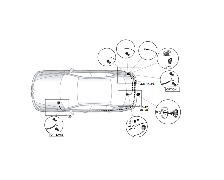 Электрика фаркопа Hak-System (13 pin) для BMW 3 серия (F30/F31) 2014-2018 21020528 в 