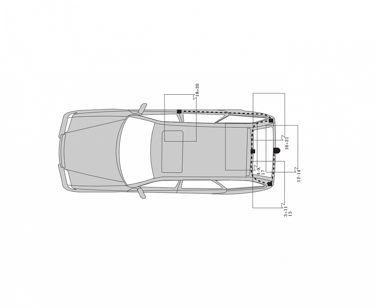 Электрика фаркопа Hak-System (13 pin) для Mercedes C-сlass 1993-2000 26040503 в 