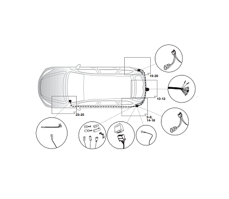 Электрика фаркопа Hak-System (13 pin) для Hyundai i40 2011- 26080529 в 