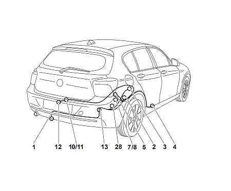 Электрика фаркопа Westfalia (7 pin) для BMW 3 серия 2012-2018 303352300107 в 