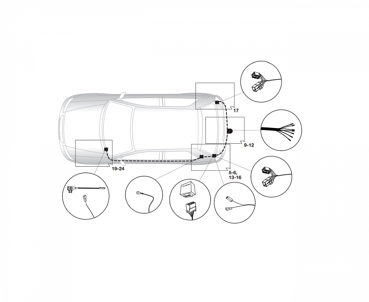 Электрика фаркопа Hak-System (7 pin) для Hyundai i30 2012-2017 16080531 в 