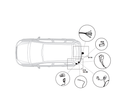 Электрика фаркопа Hak-System (7 pin) для Ford Focus (седан/хетчбек/универсал) 2011-2018 12060530 в 