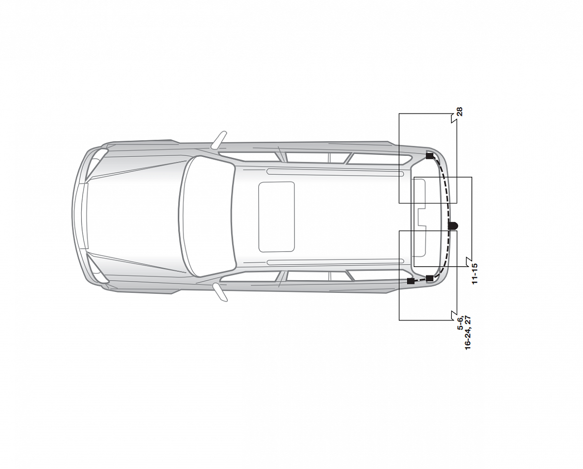 Электрика фаркопа Hak-System (13 pin) для Land Rover Discovery 2004-2009 21190501 в 