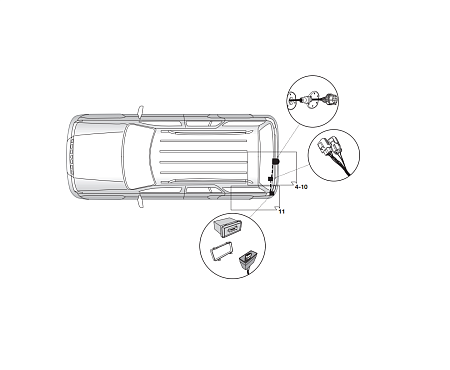 Электрика фаркопа Hak-System (7 pin) для Land Rover Range Rover Sport 2013- 12190516 в 