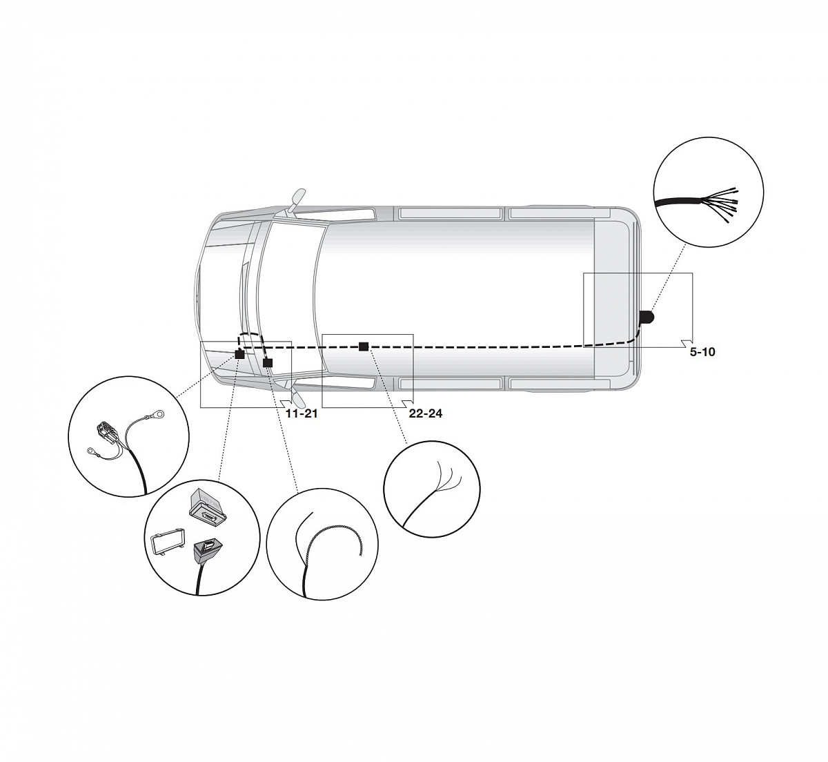 Электрика фаркопа Hak-System (7 pin) для Volkswagen Multivan T6 2015-10/2019 12270548 в 