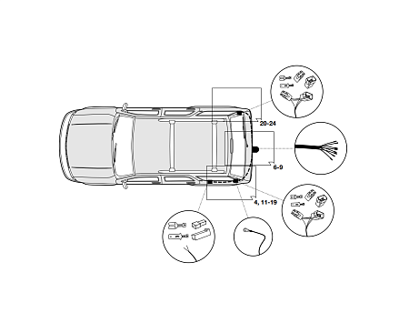 Электрика фаркопа Hak-System (7 pin) для Jeep Patriot 2007-2016 16500548 в 