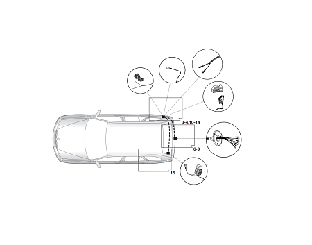 Электрика фаркопа Hak-System (7 pin) для BMW X5 (F15) 2013-2018 12020525 в 