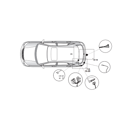 Электрика фаркопа Hak-System (7 pin) для Lexus RX 2012-2015 12670502 в 