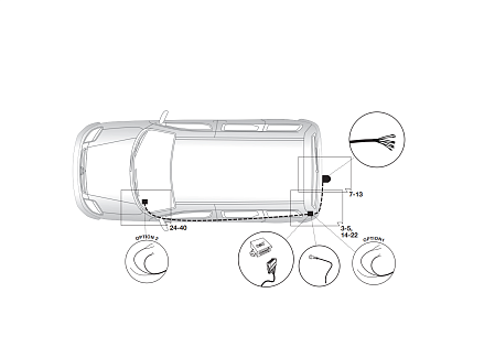 Электрика фаркопа Hak-System (7 pin) для Citroen Berlingo 2008- 12500558 в 