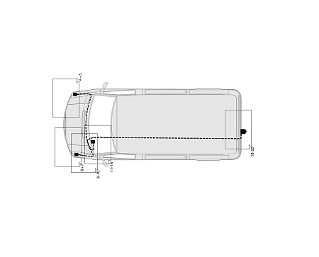 Электрика фаркопа Hak-System (7 pin) для Mercedes Benz Sprinter 1995-2000 16500500 в 