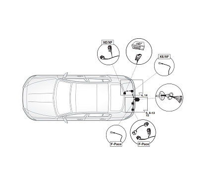 Электрика фаркопа Hak-System (7 pin) для Jaguar F-Pace 2016-2017 12360506 в 