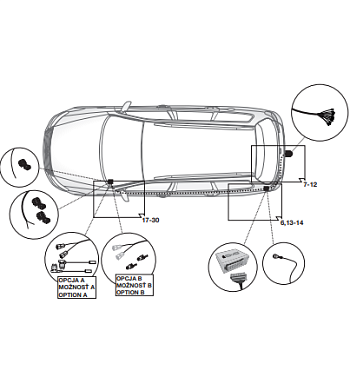 Электрика фаркопа Hak-System (13 pin) для Volkswagen Touran 2015- 21500601 в 