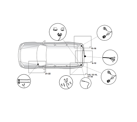 Электрика фаркопа Hak-System (7 pin) для Hyundai ix35 2010-2015 12080521 в 