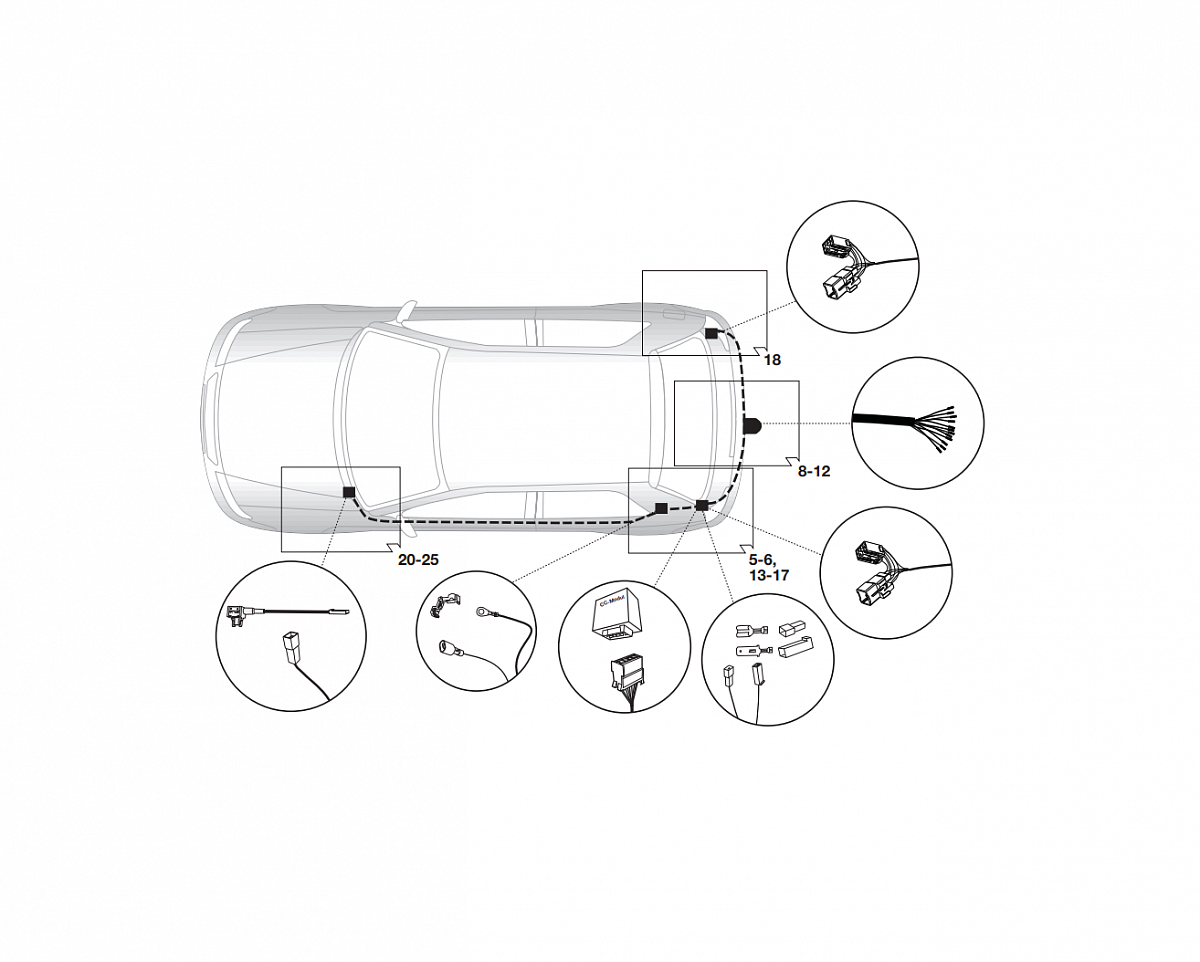 Электрика фаркопа Hak-System (13 pin) для Hyundai i30 2012-2017 26080531 в 