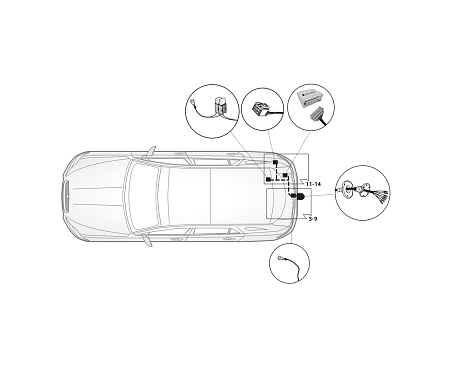 Электрика фаркопа Hak-System (7 pin) для Jaguar XF 2017- 12360508 в 