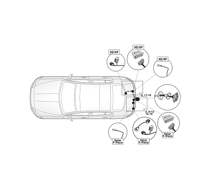 Электрика фаркопа Hak-System (13 pin) для Jaguar F-Pace 2017- 21500632 в 