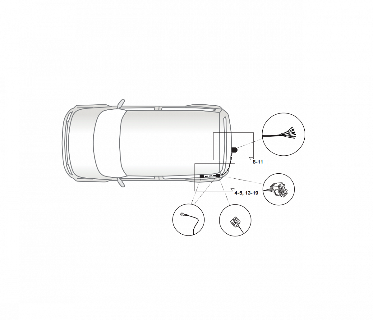 Электрика фаркопа Hak-System (7 pin) для Nissan Juke 2010- 16140510 в 